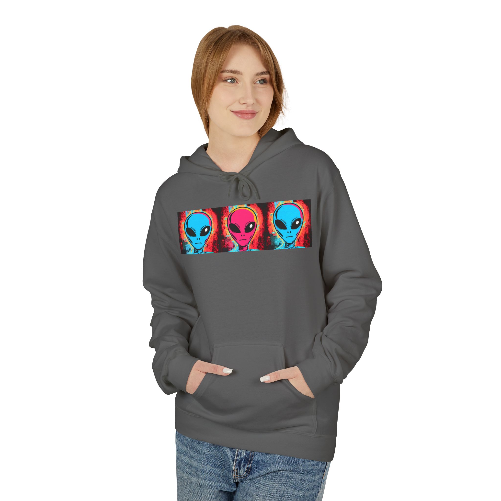 Alien Triptych Hoodie — Retro Psychedelic Extraterrestrial Graphic Pullover - Image 21