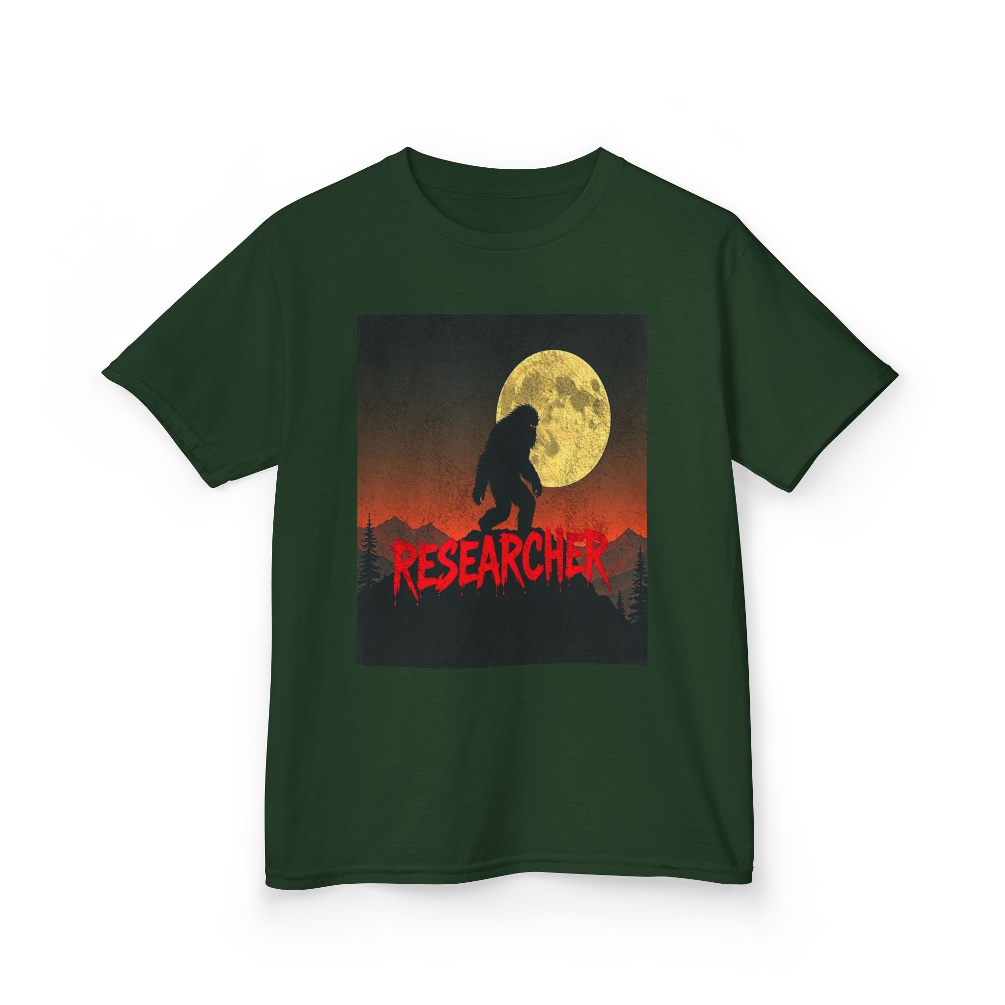 Bigfoot's Night Watch Kid's Heavy T-Shirt - Image 12