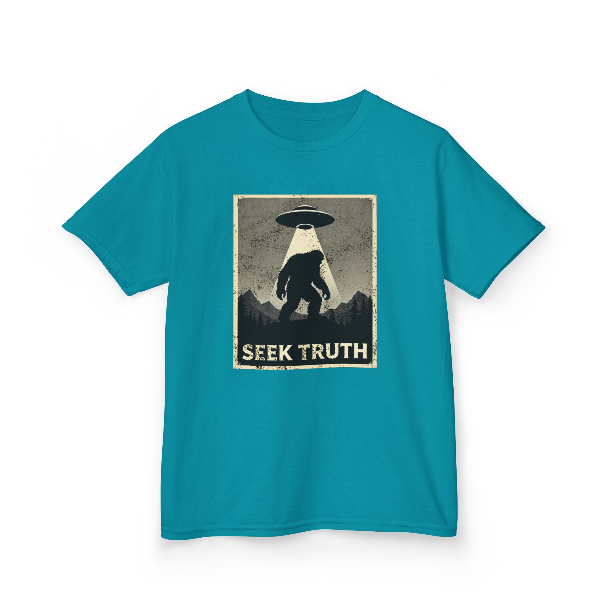 Kids "Seek Truth" Bigfoot Cryptid T-Shirt - Image 17