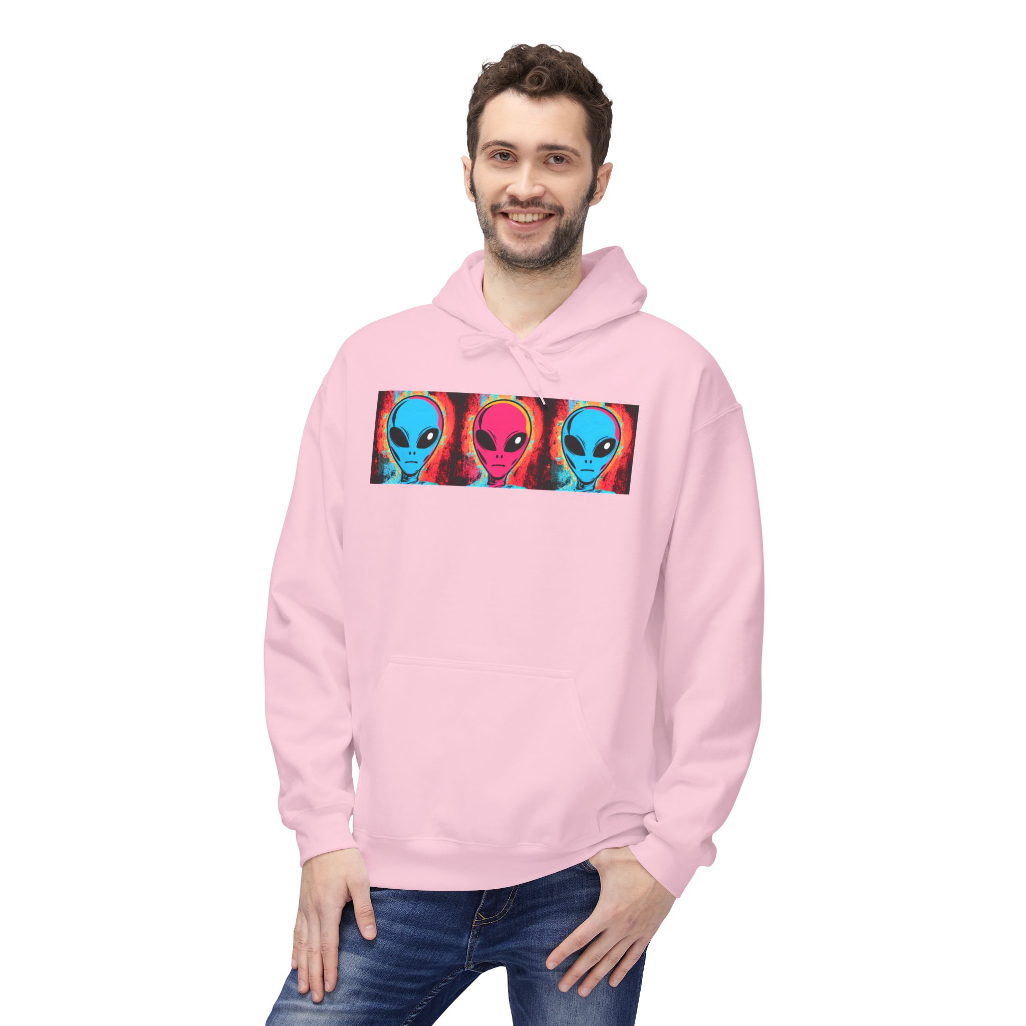 Alien Triptych Hoodie — Retro Psychedelic Extraterrestrial Graphic Pullover - Image 35