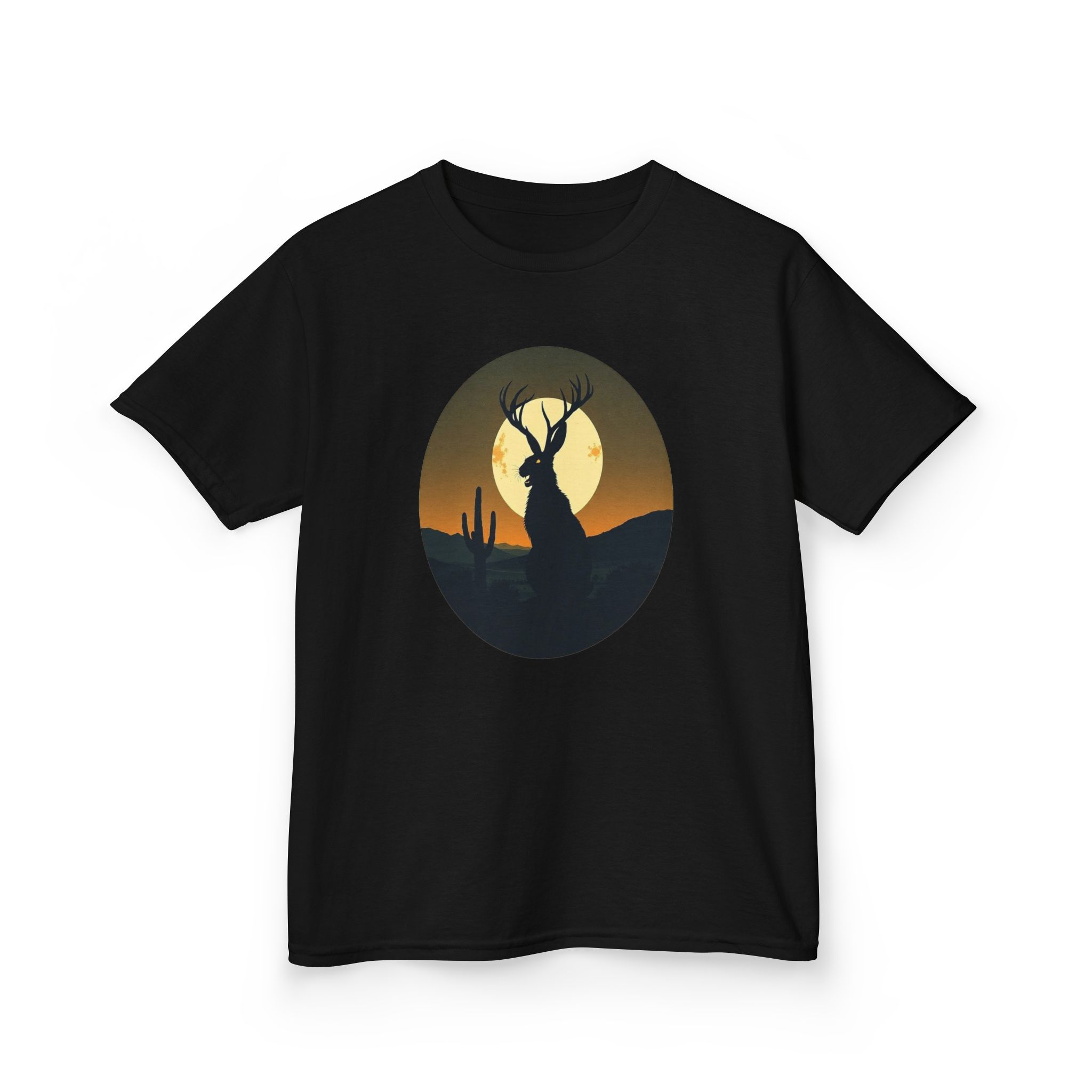Mystic Jackalope Desert Moon Shirt - Surreal Cryptid Graphic Tee - Image 4