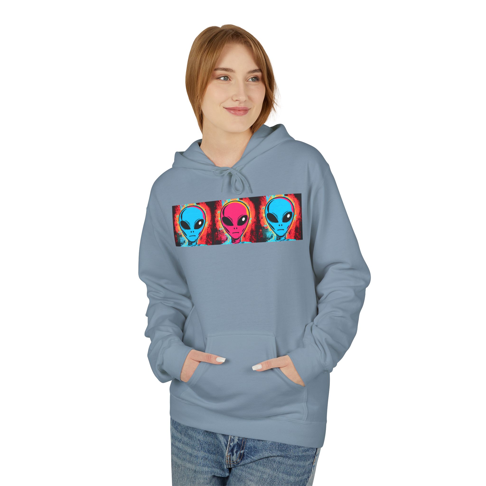 Alien Triptych Hoodie — Retro Psychedelic Extraterrestrial Graphic Pullover - Image 18
