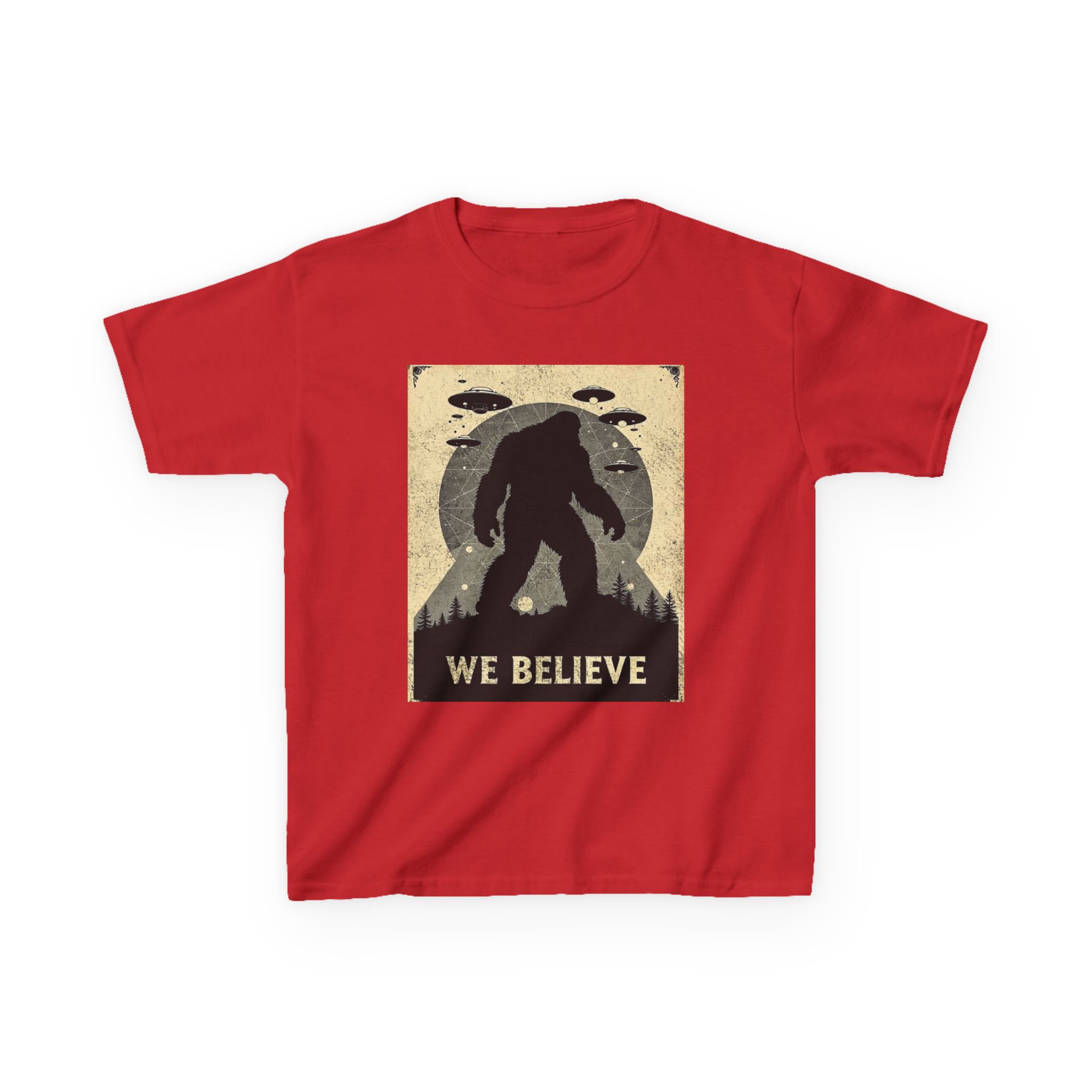 Sasquatch Skywatch Kid's Heavy T-Shirt - Image 17