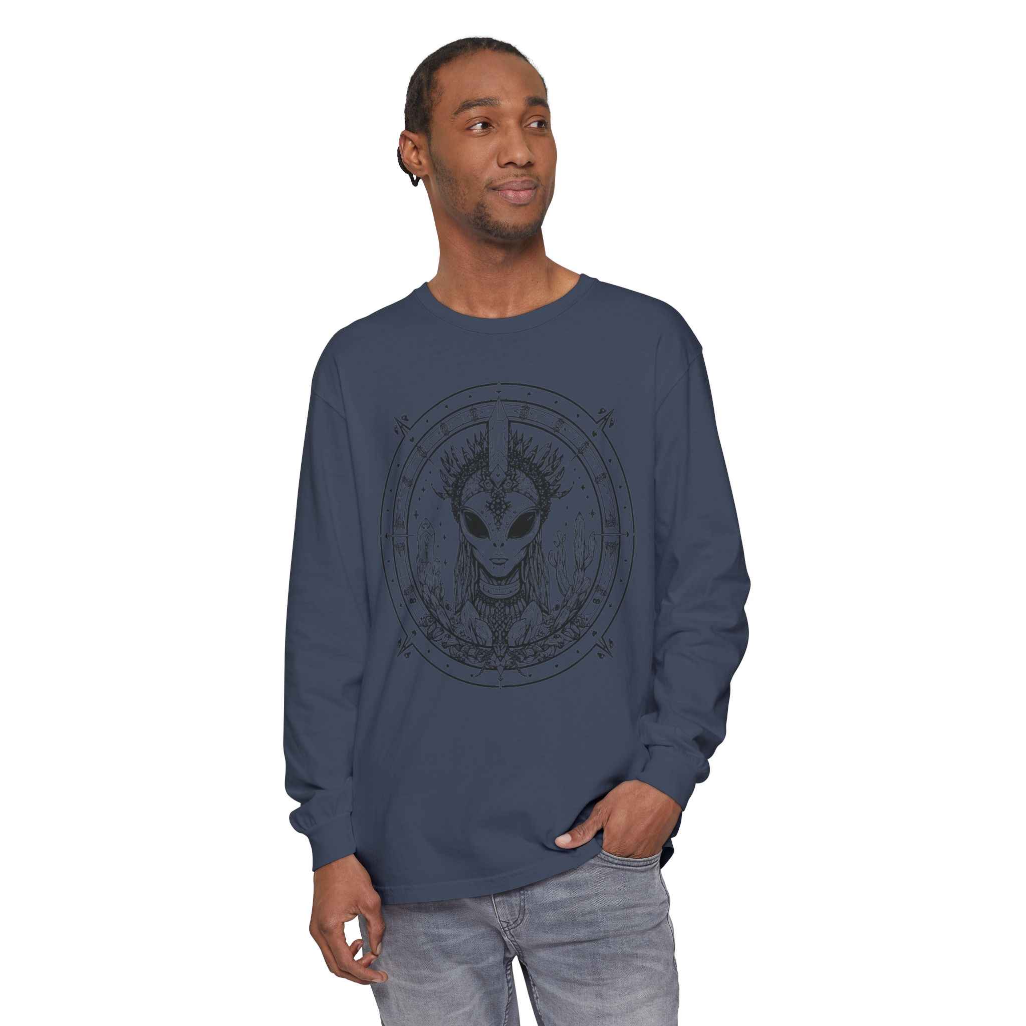 Alien Queen Mandala Long Sleeve Tee - Image 38