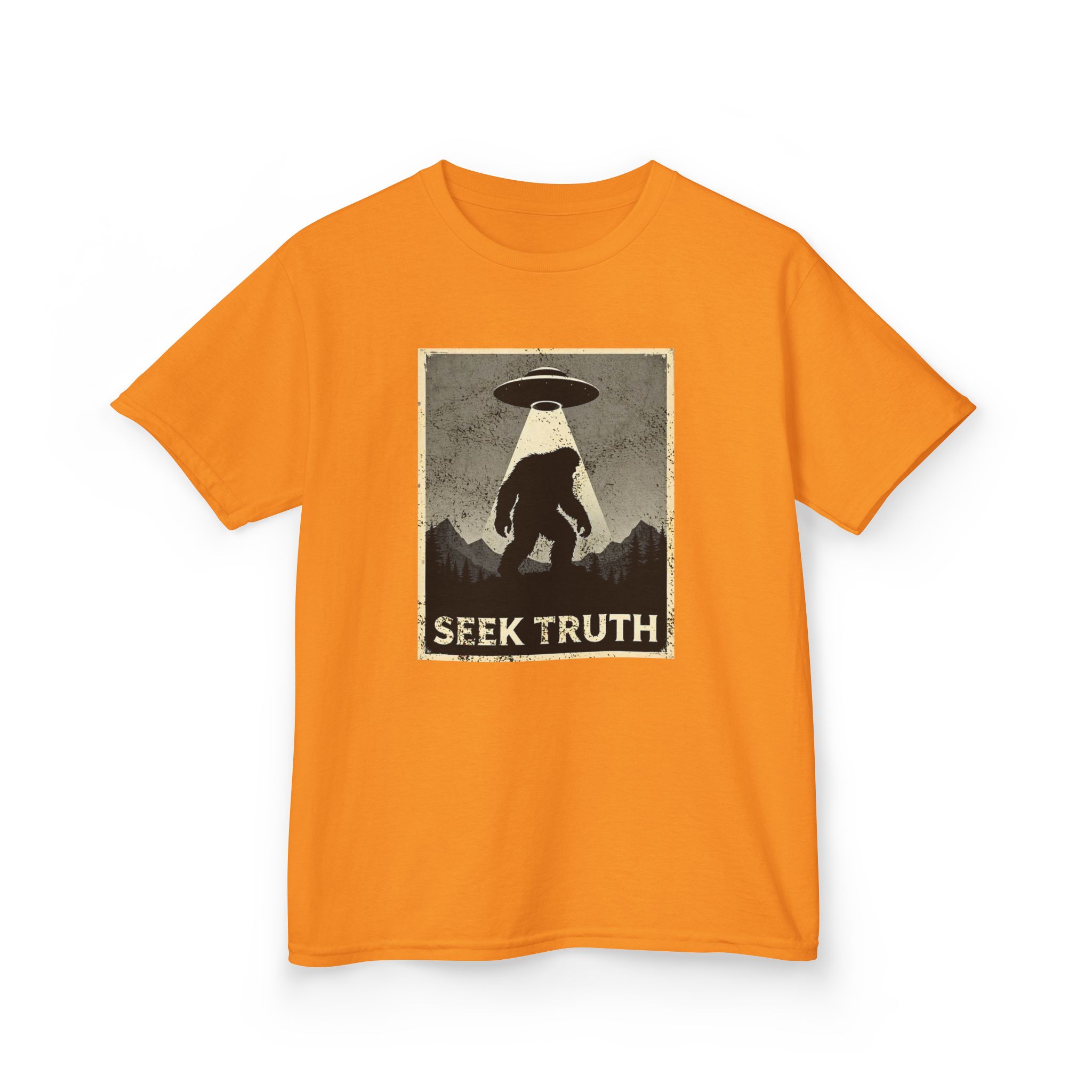 Kids "Seek Truth" Bigfoot Cryptid T-Shirt - Image 9