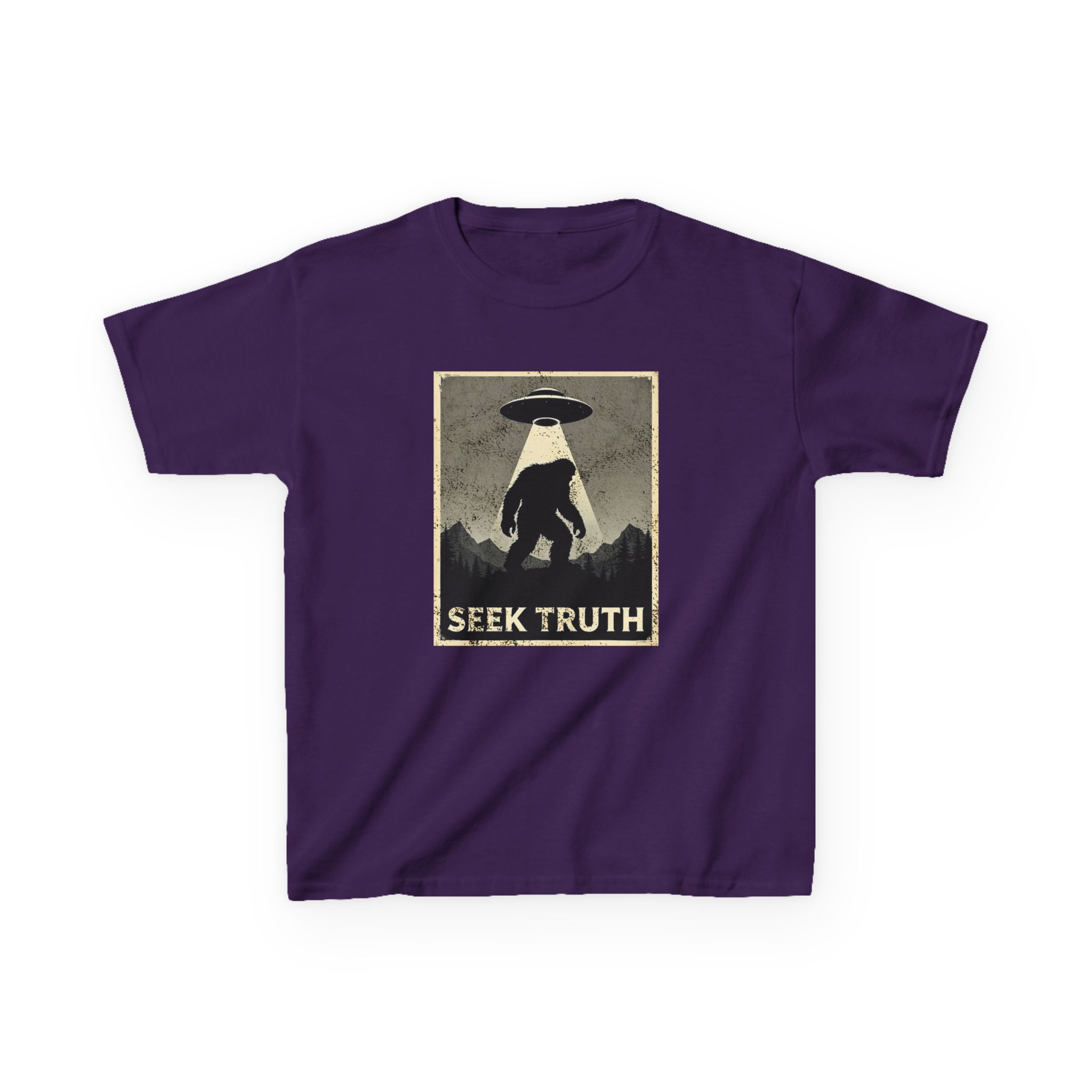 Kids "Seek Truth" Bigfoot Cryptid T-Shirt - Image 30