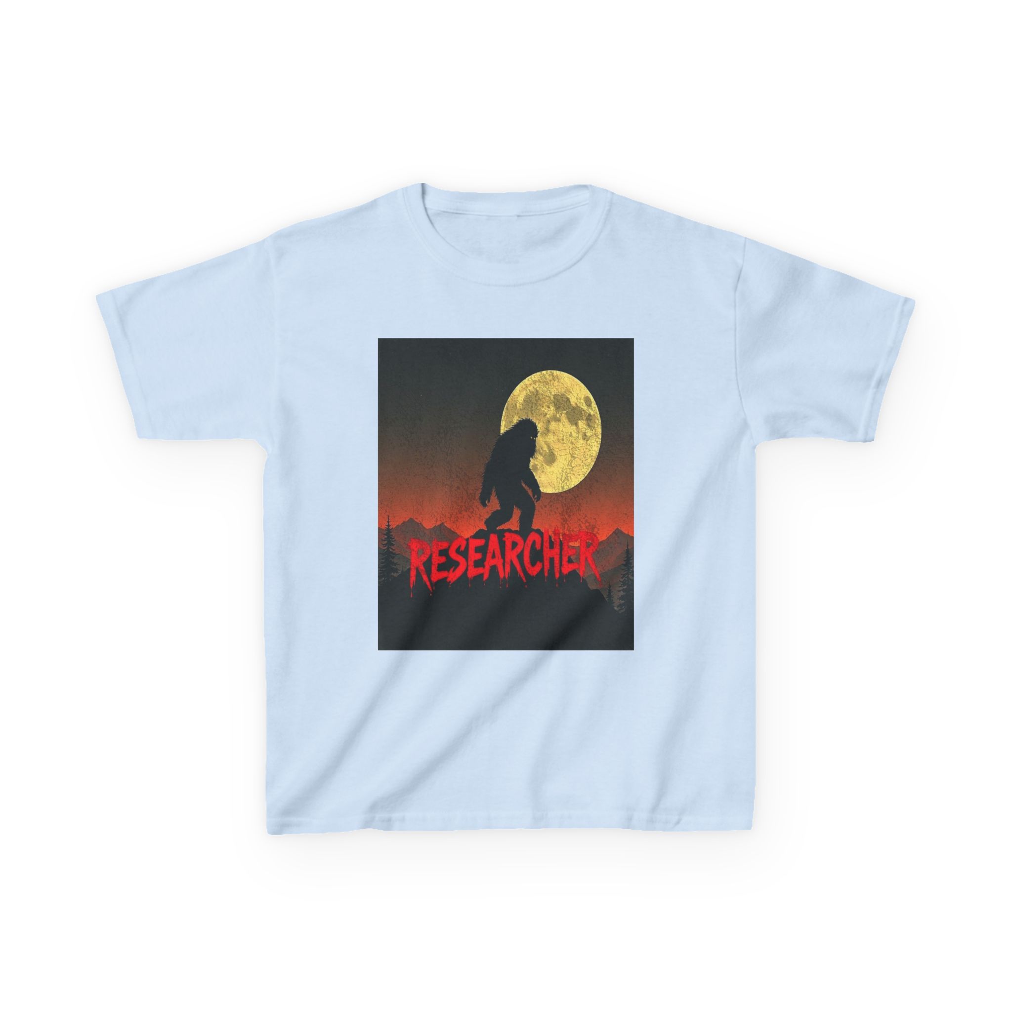 Bigfoot's Night Watch Kid's Heavy T-Shirt - Image 15