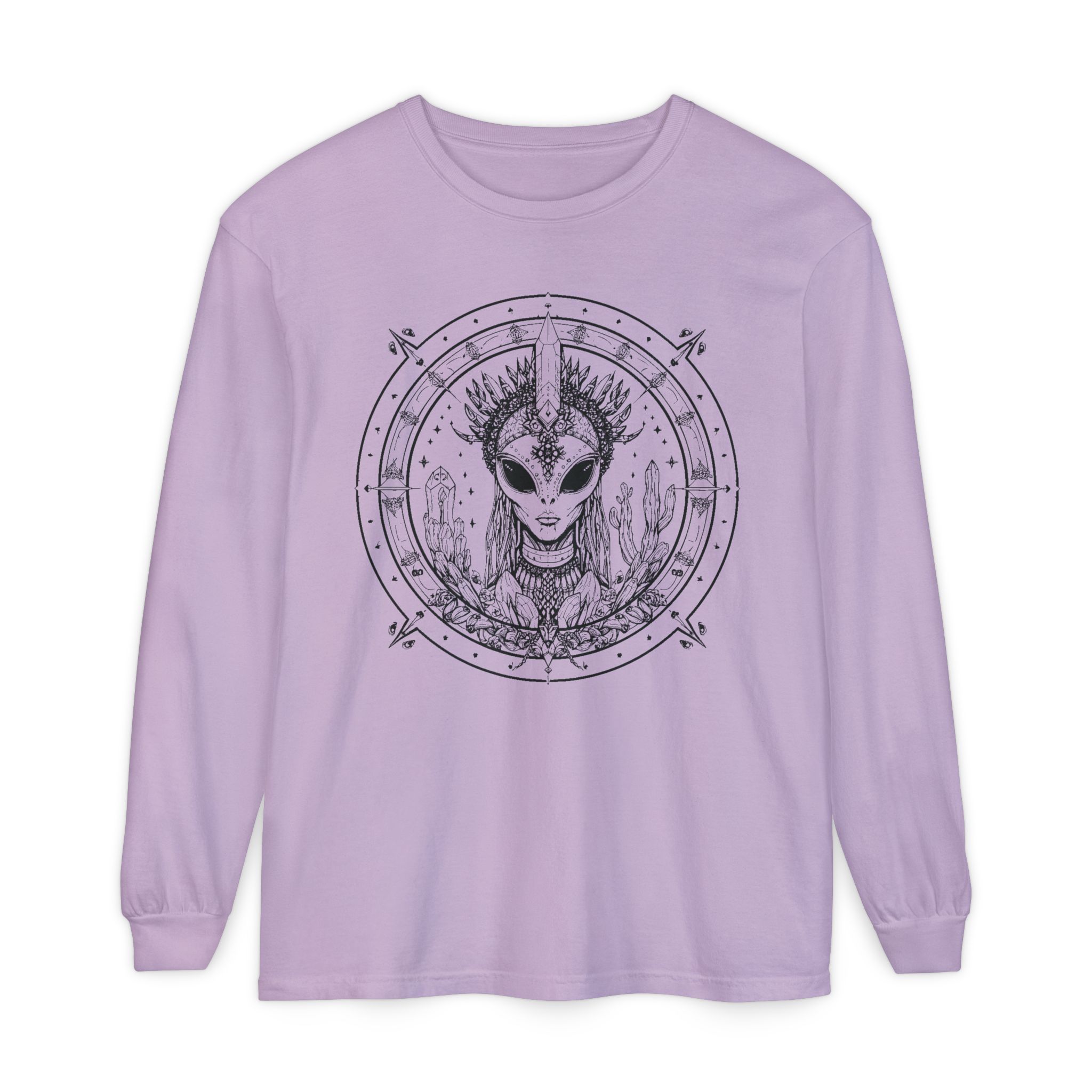 Alien Queen Mandala Long Sleeve Tee - Image 40