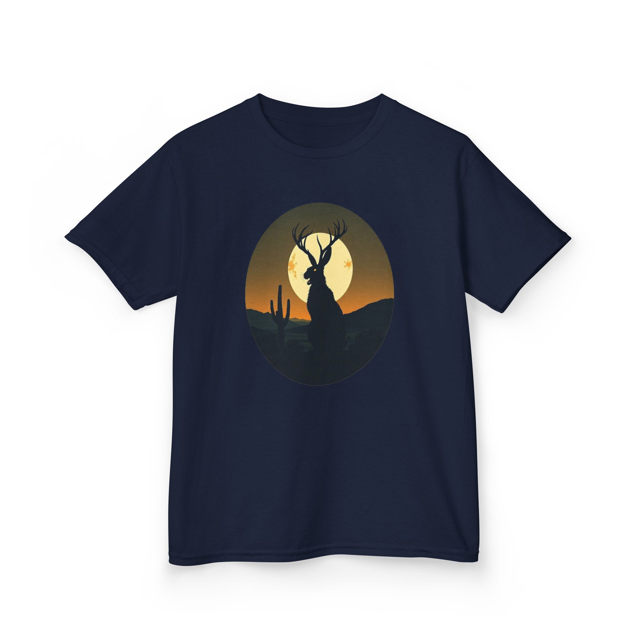 Mystic Jackalope Desert Moon Shirt - Surreal Cryptid Graphic Tee - Image 26