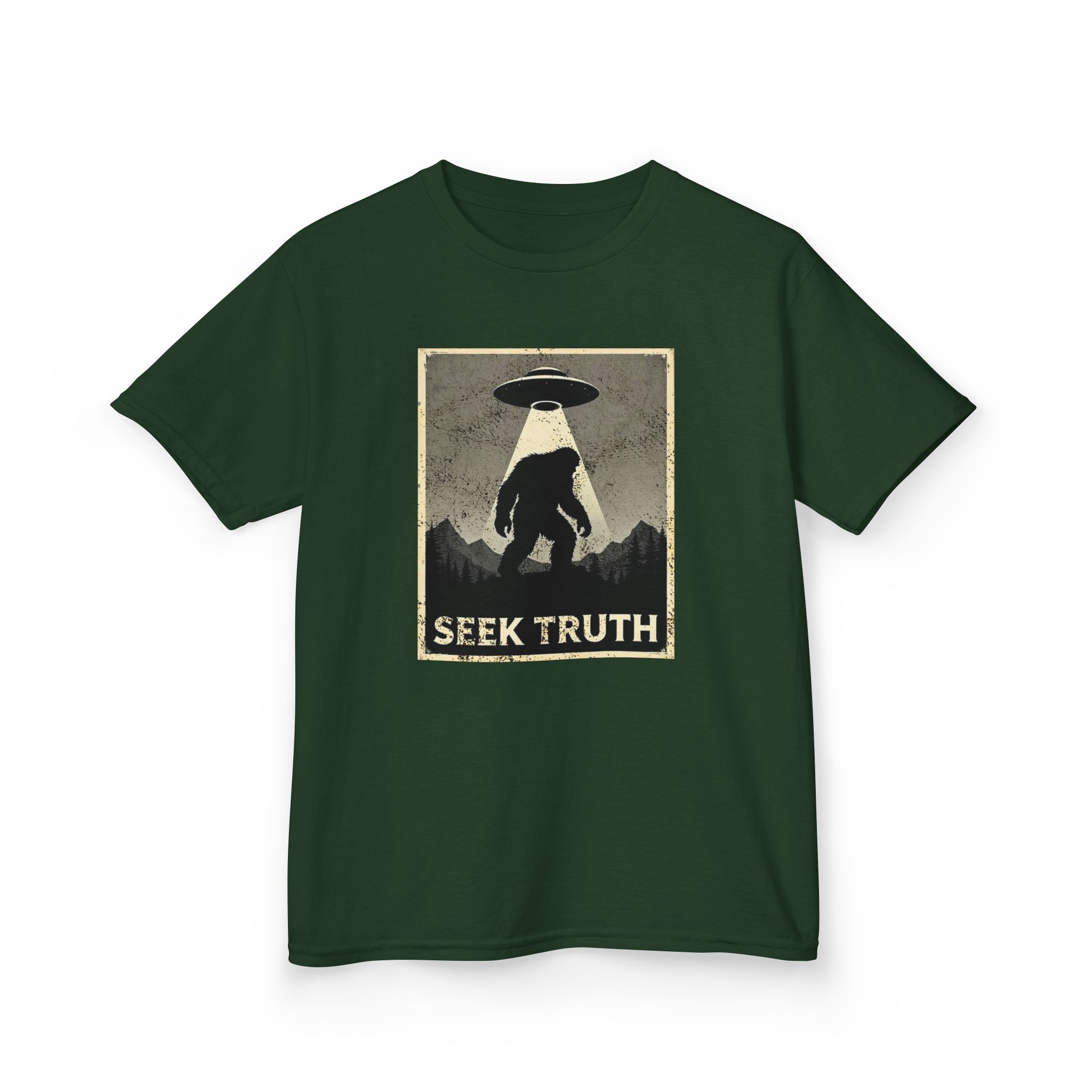 Kids "Seek Truth" Bigfoot Cryptid T-Shirt - Image 13