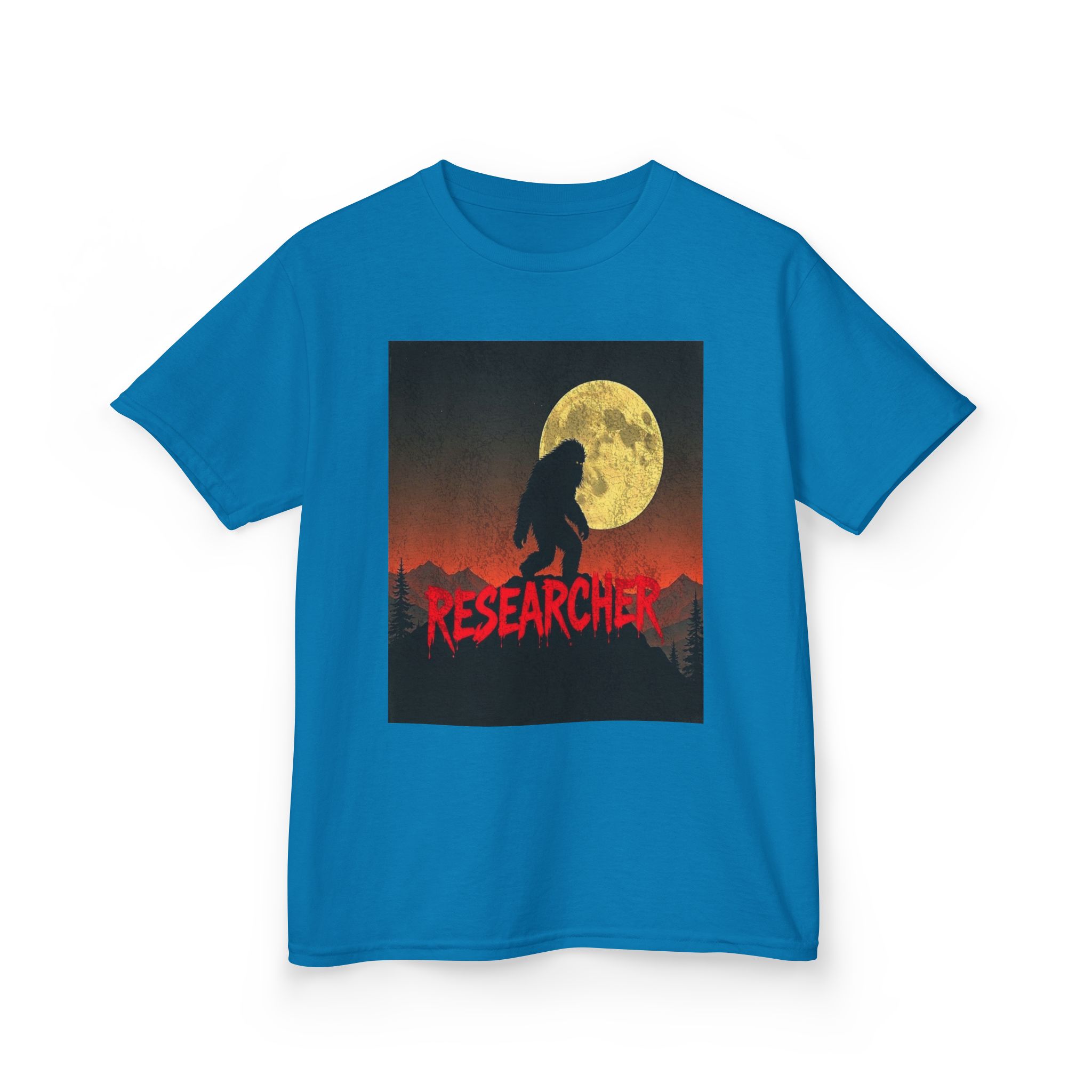 Bigfoot's Night Watch Kid's Heavy T-Shirt - Image 18