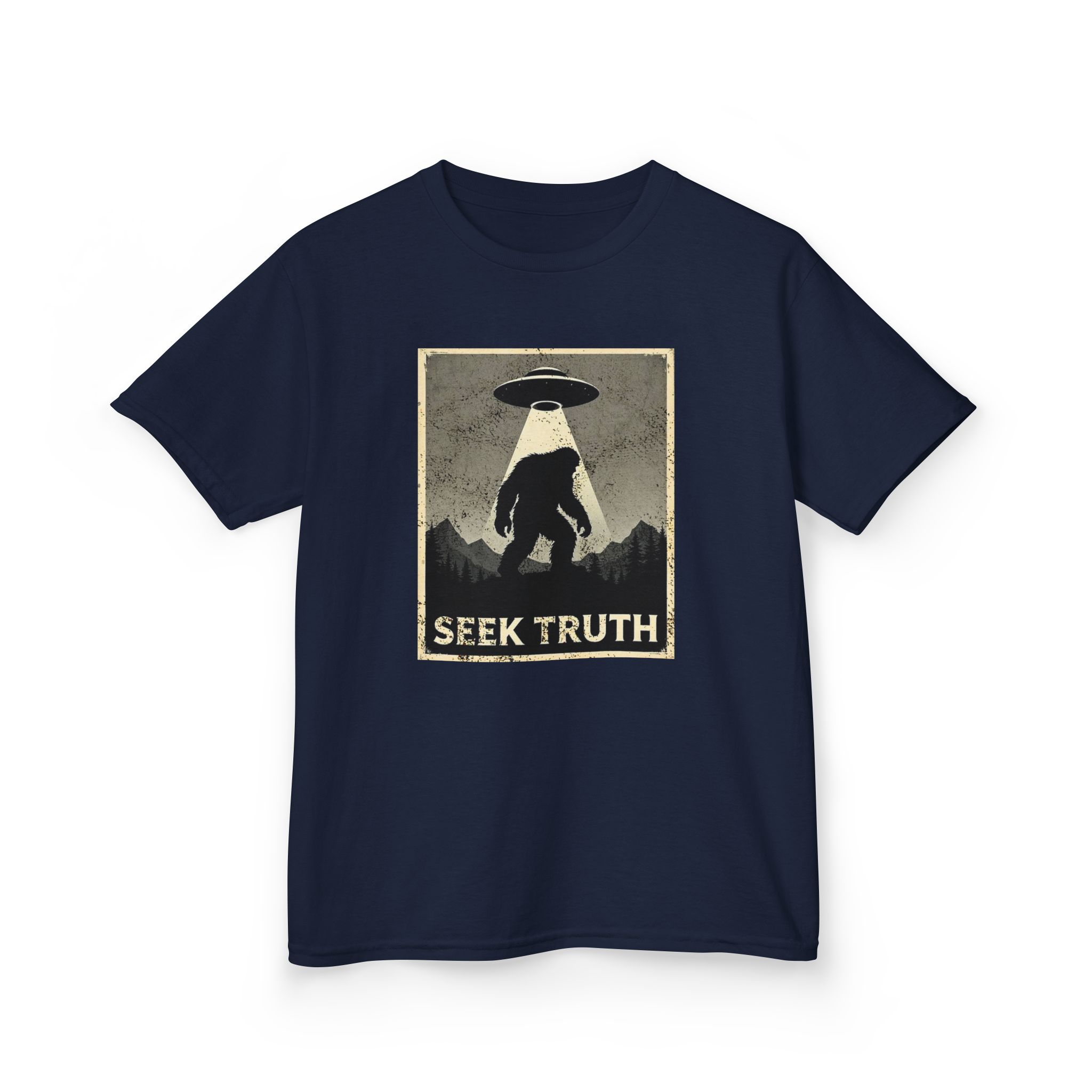 Kids "Seek Truth" Bigfoot Cryptid T-Shirt - Image 27