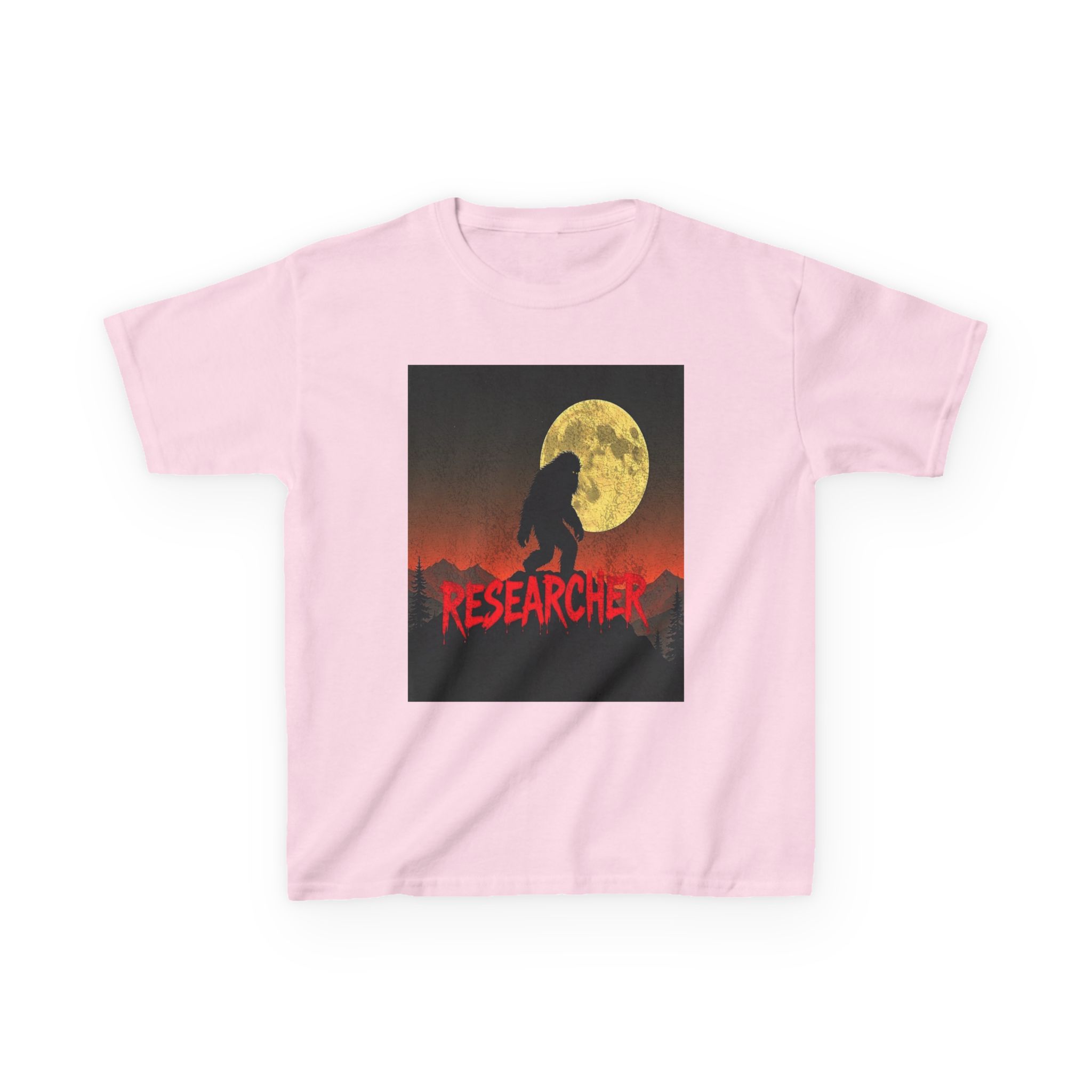Bigfoot's Night Watch Kid's Heavy T-Shirt - Image 25