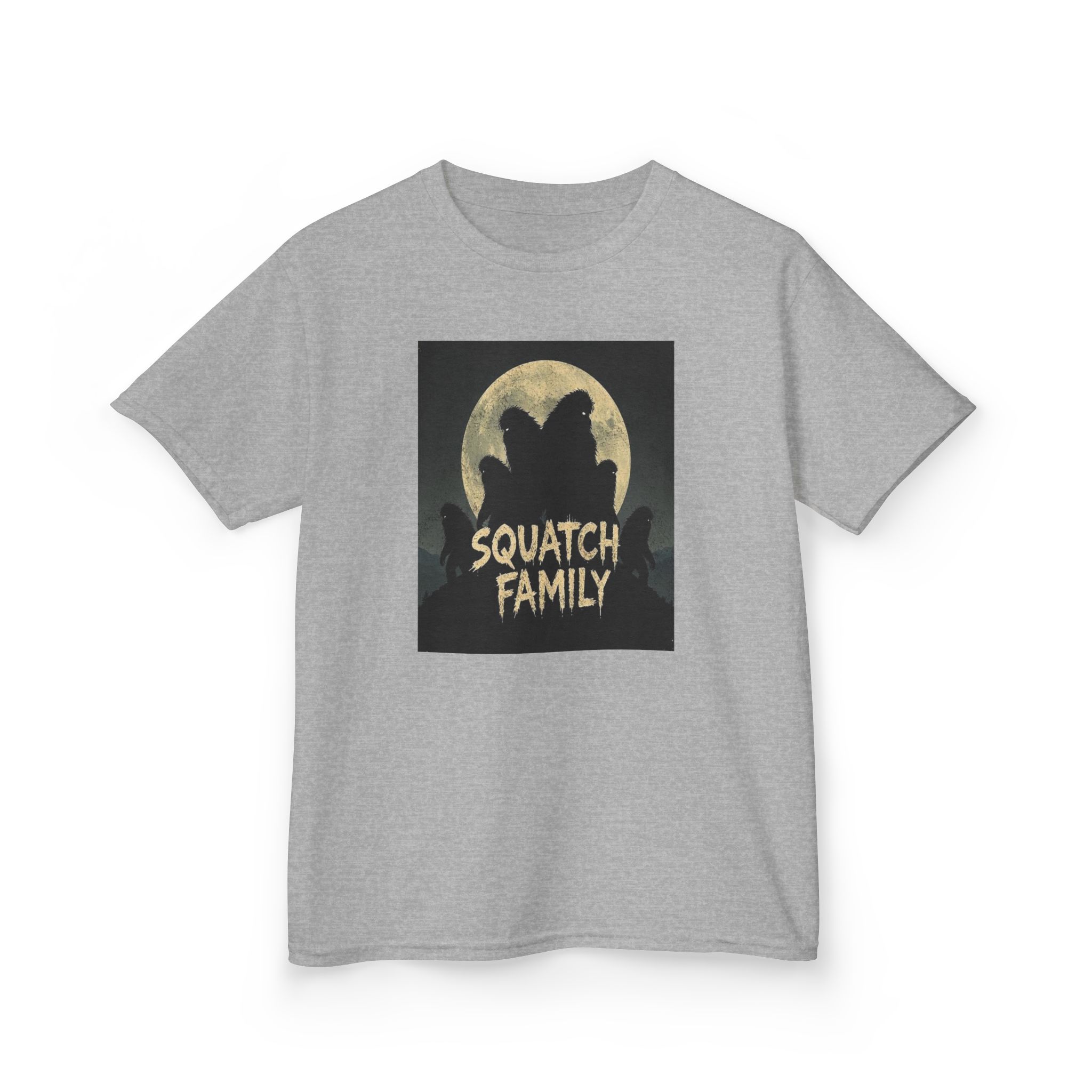 Kids Bigfoot Tee — "SQUATCH FAMILY" Moonlit Cryptid Graphic - Image 5