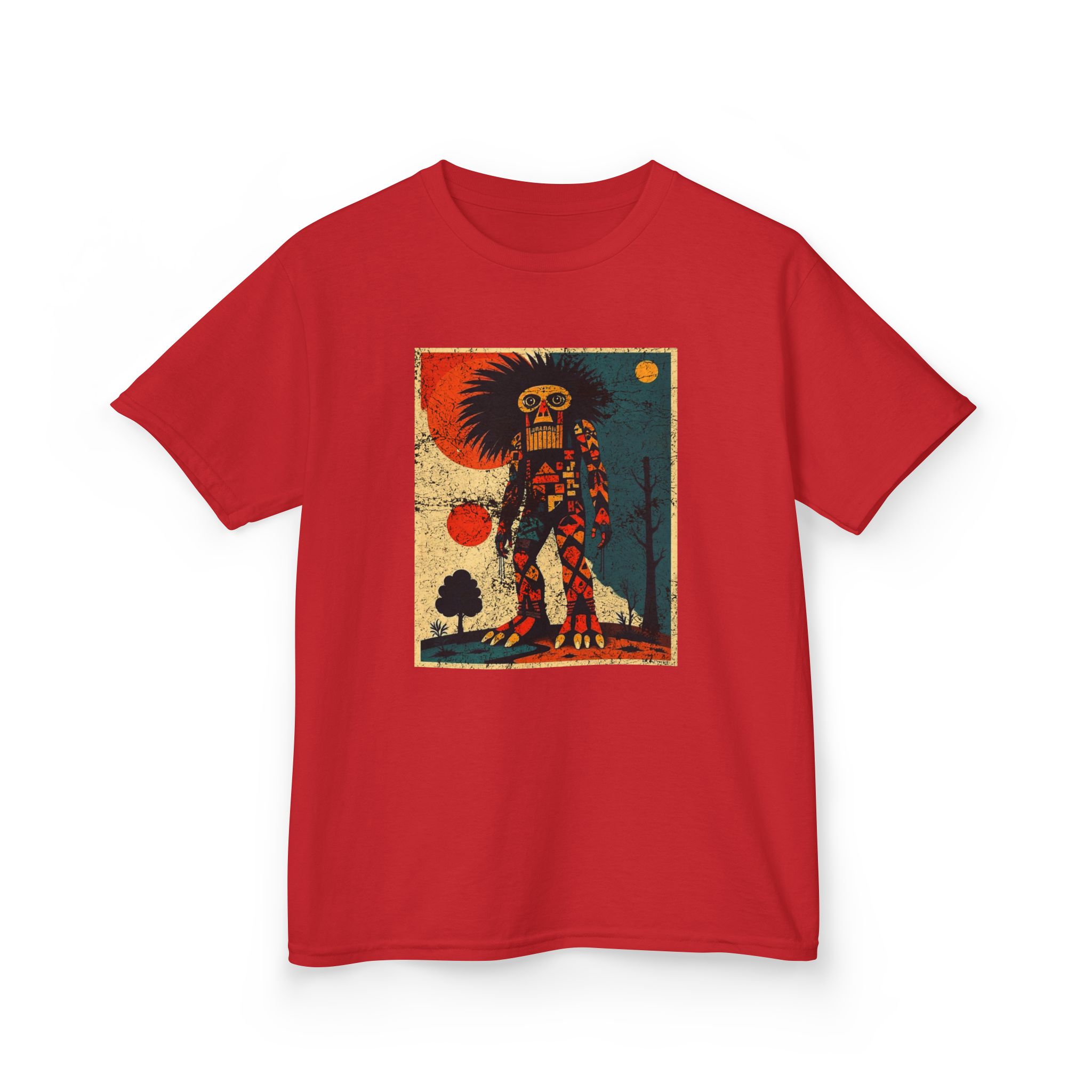 Abstract Bigfoot Shaman Shirt - Tribal Cryptid Graphic Tee - Image 22