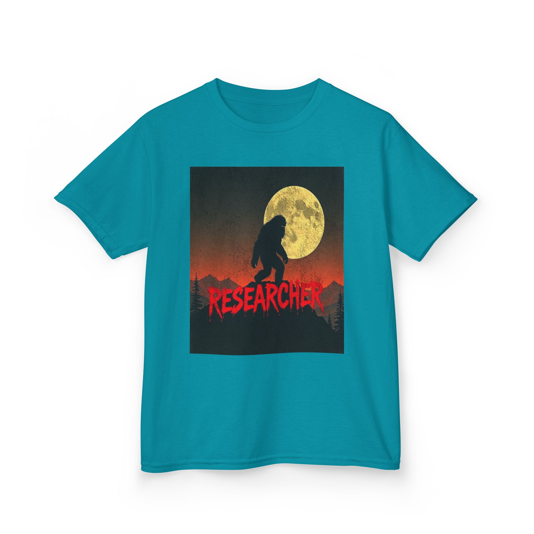 Bigfoot's Night Watch Kid's Heavy T-Shirt - Image 14
