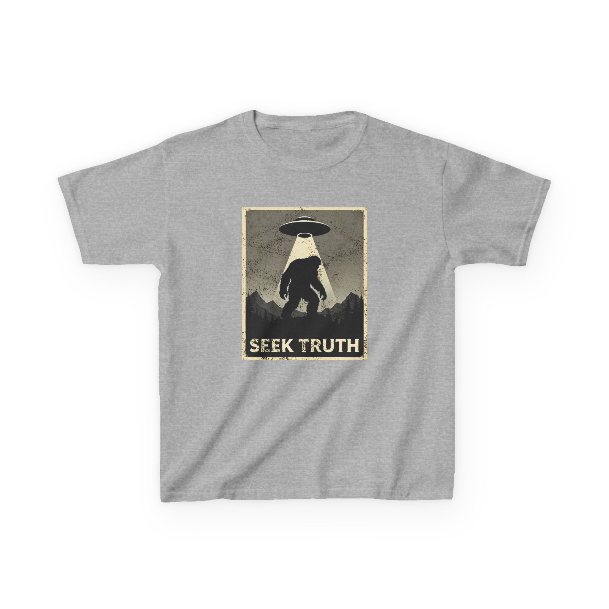 Kids "Seek Truth" Bigfoot Cryptid T-Shirt - Image 6