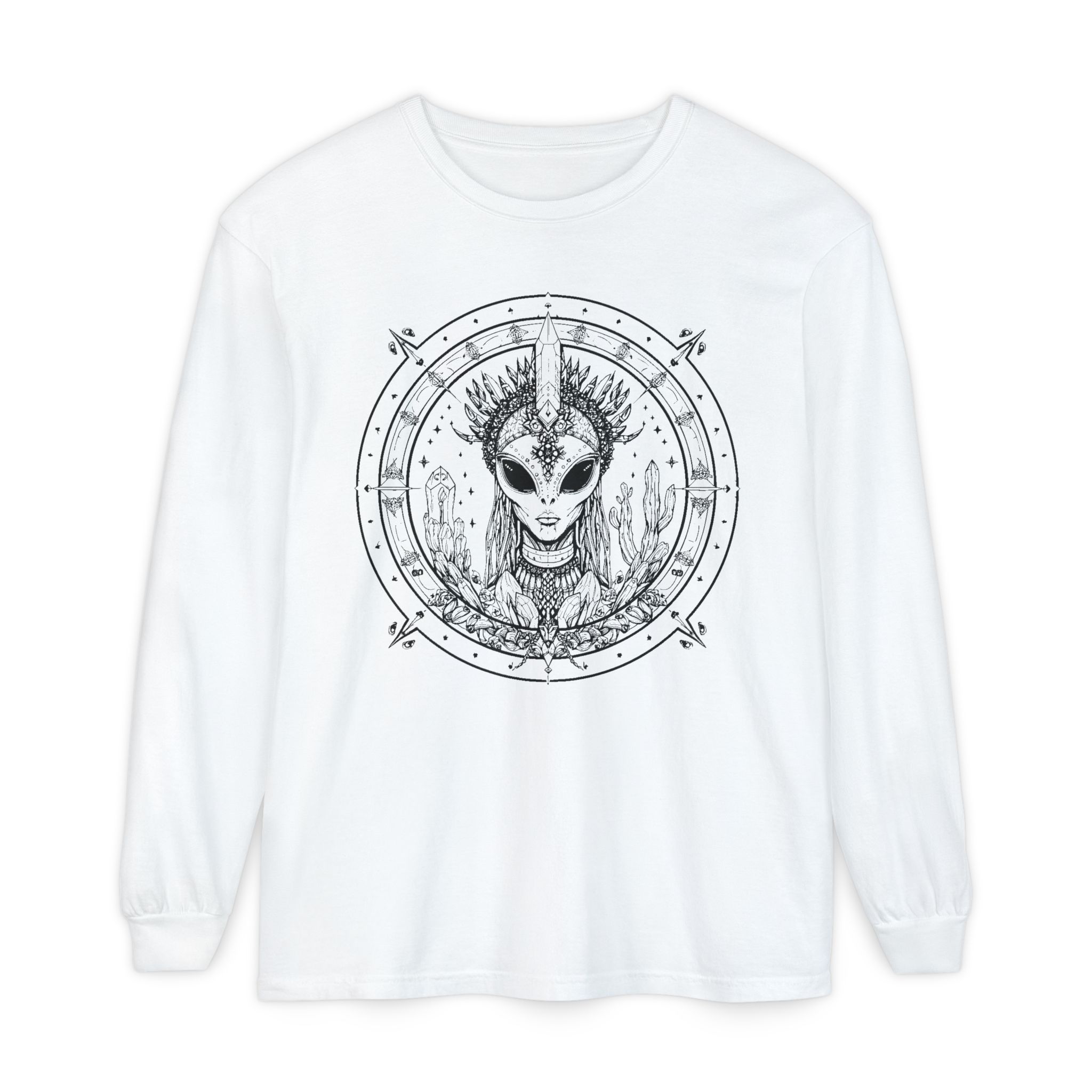Alien Queen Mandala Long Sleeve Tee