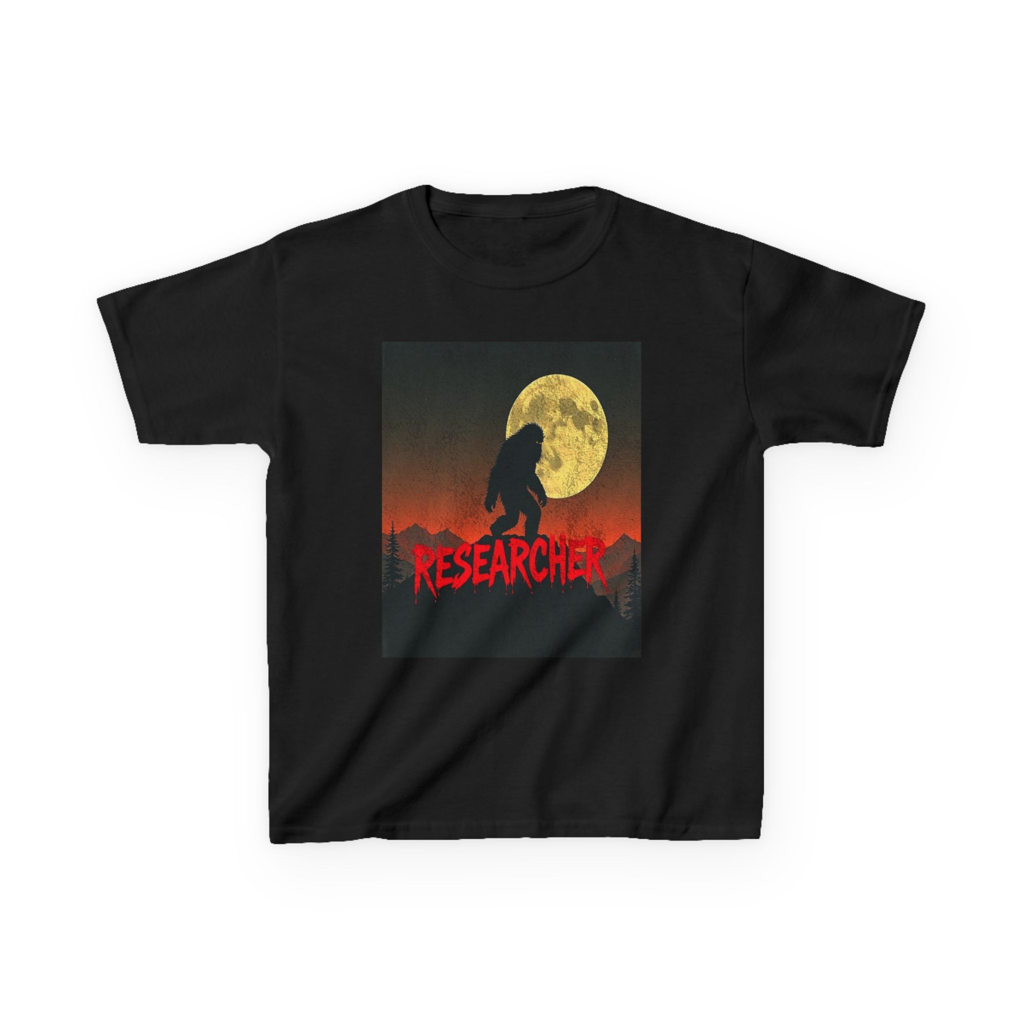 Bigfoot's Night Watch Kid's Heavy T-Shirt - Image 3