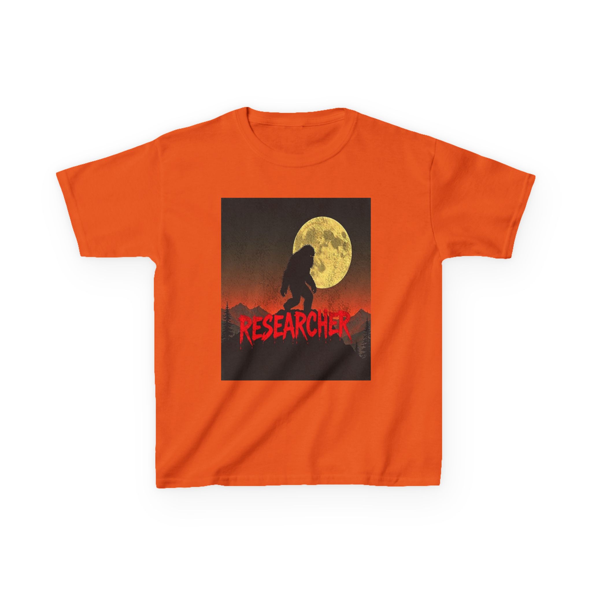 Bigfoot's Night Watch Kid's Heavy T-Shirt - Image 9