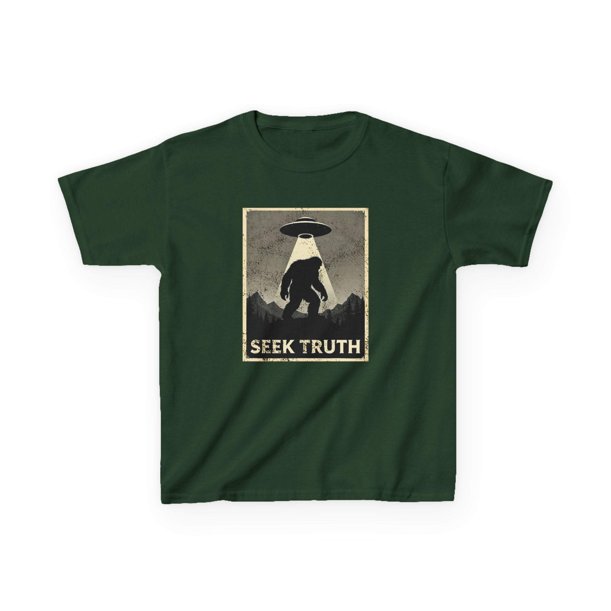 Kids "Seek Truth" Bigfoot Cryptid T-Shirt - Image 12