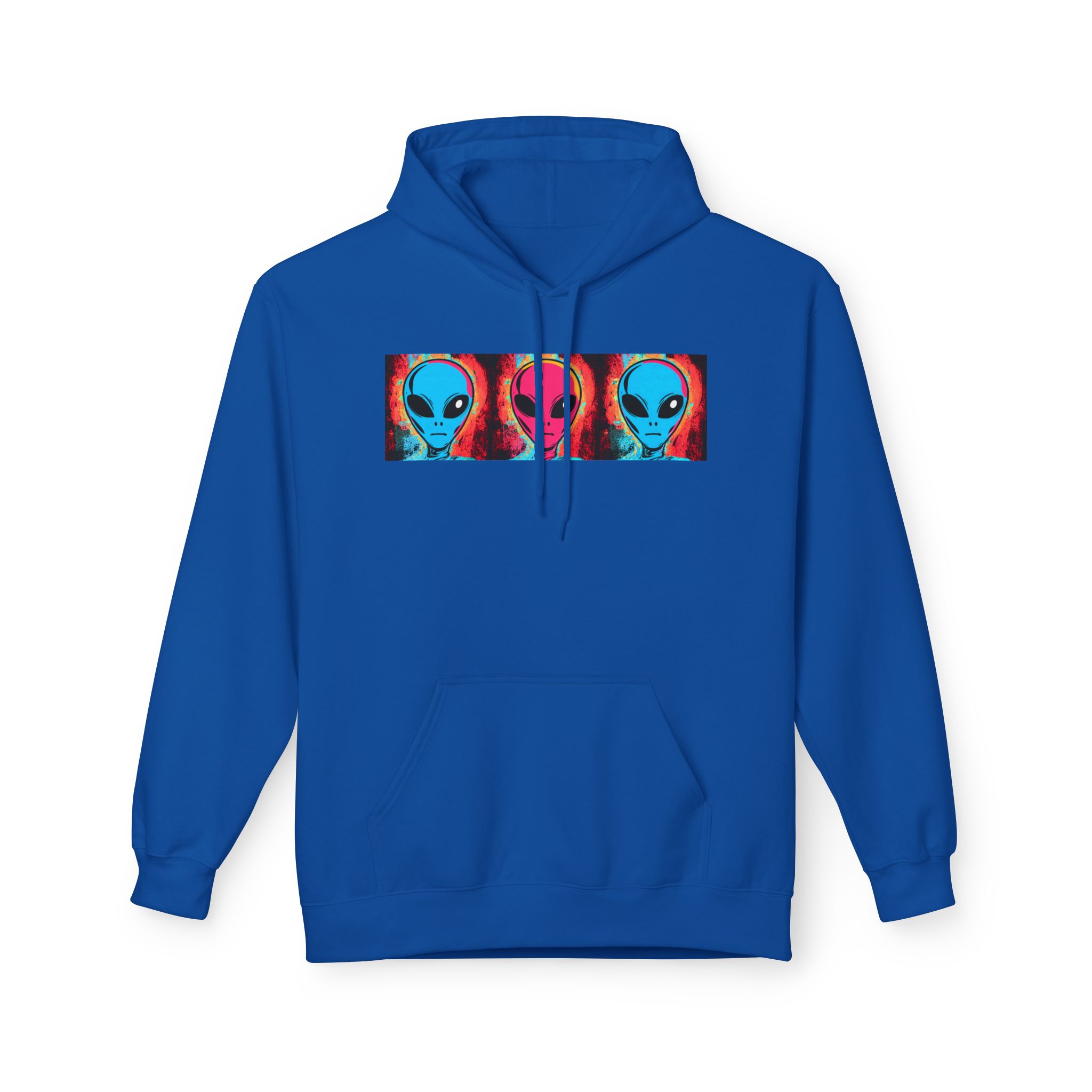 Alien Triptych Hoodie — Retro Psychedelic Extraterrestrial Graphic Pullover - Image 24