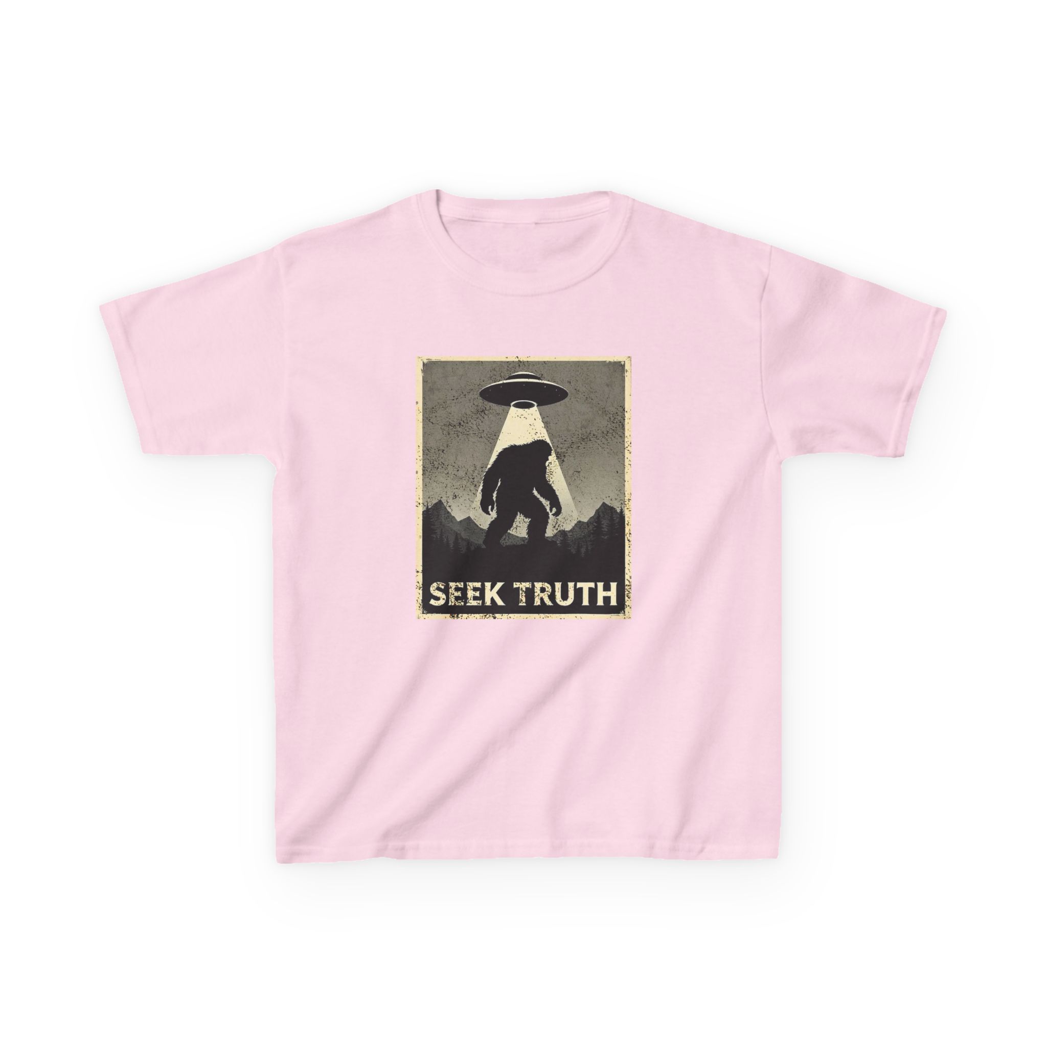 Kids "Seek Truth" Bigfoot Cryptid T-Shirt - Image 32