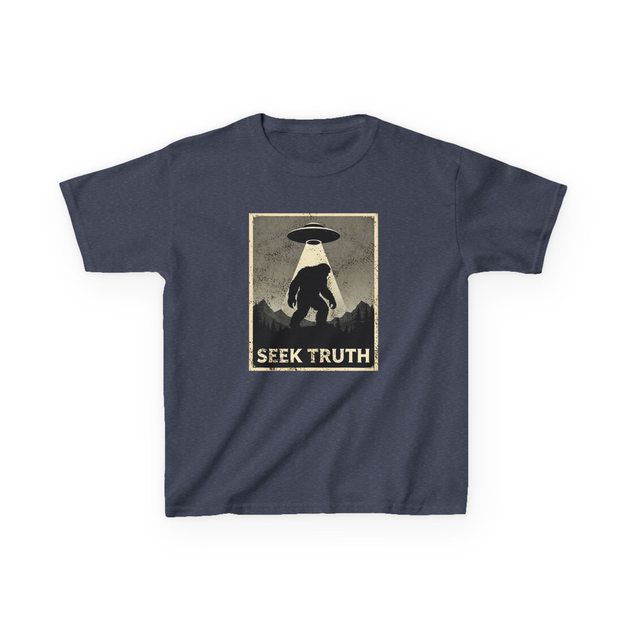 Kids "Seek Truth" Bigfoot Cryptid T-Shirt - Image 28
