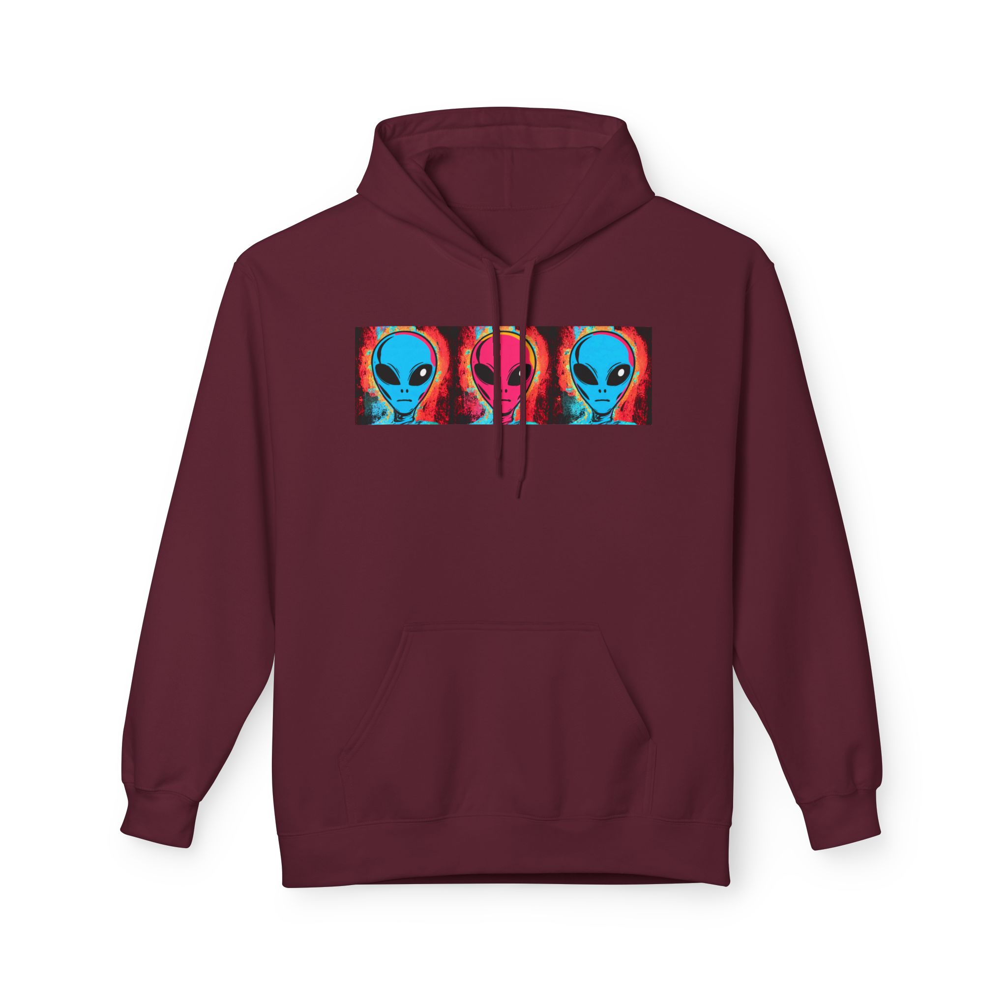 Alien Triptych Hoodie — Retro Psychedelic Extraterrestrial Graphic Pullover - Image 9