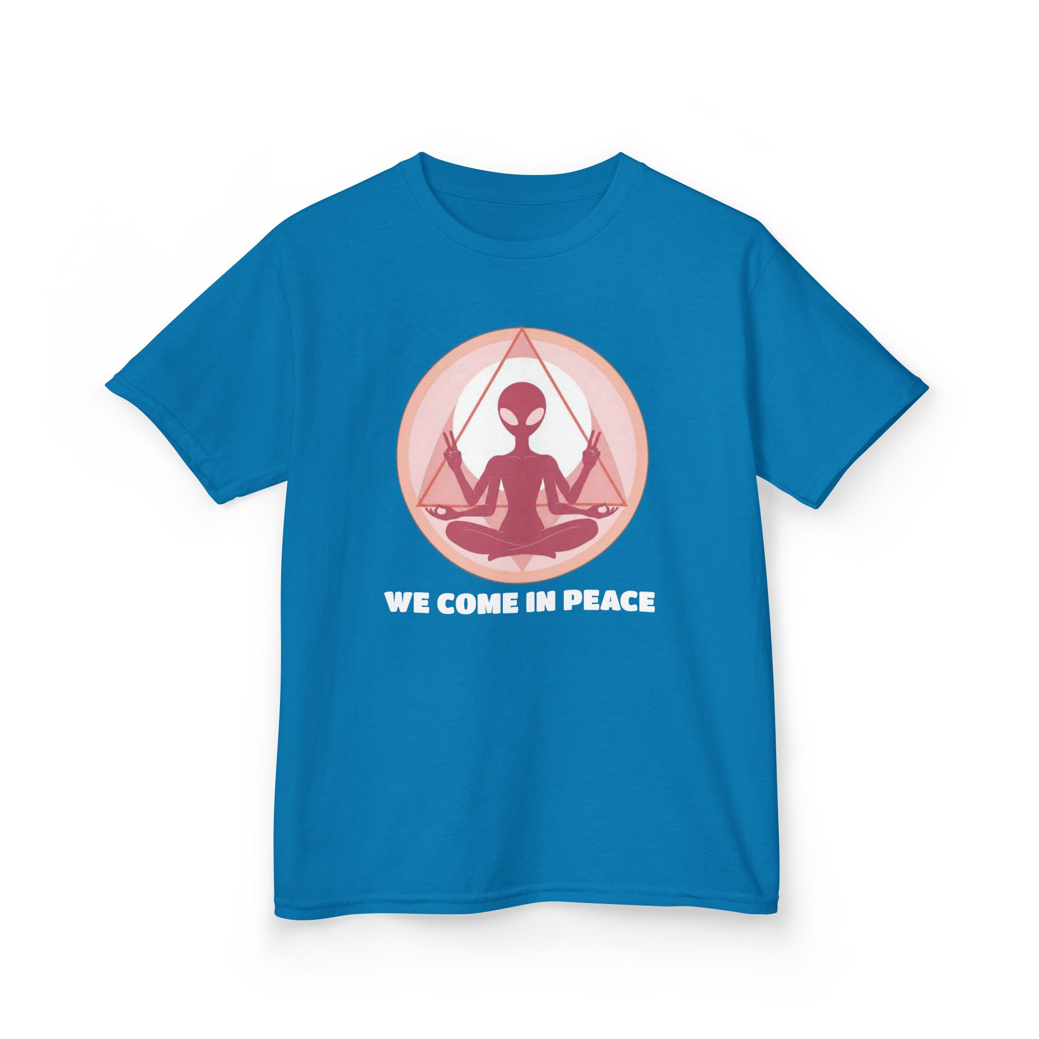 Zen Alien Kids T-Shirt — Cute Space Kid Graphic Tee - Image 8