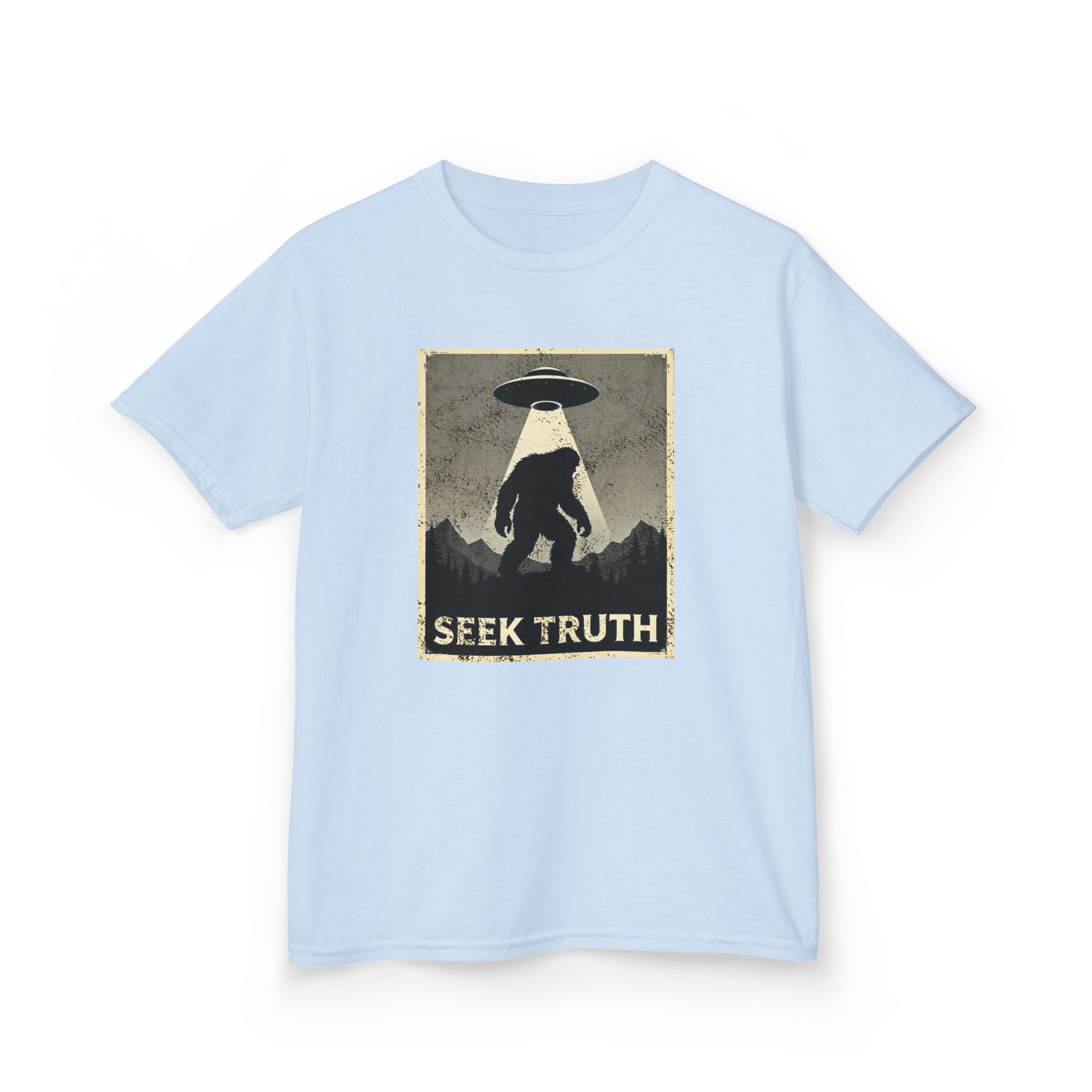 Kids "Seek Truth" Bigfoot Cryptid T-Shirt - Image 19