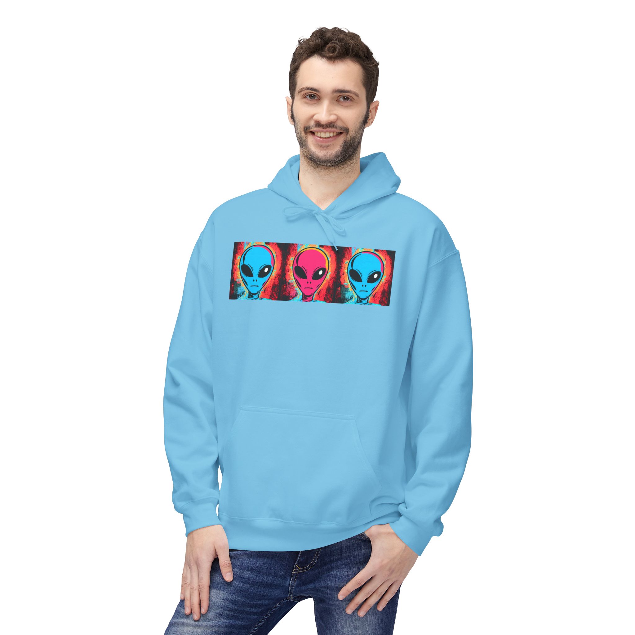 Alien Triptych Hoodie — Retro Psychedelic Extraterrestrial Graphic Pullover - Image 16
