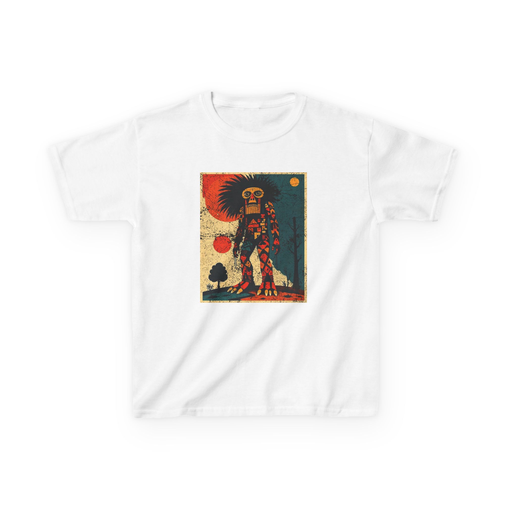 Abstract Bigfoot Shaman Shirt - Tribal Cryptid Graphic Tee