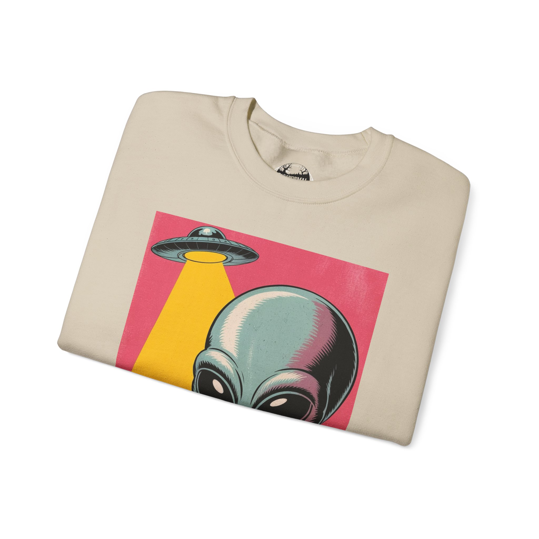 Alien Greeting Crewneck Sweatshirt — Retro UFO Art - Image 8