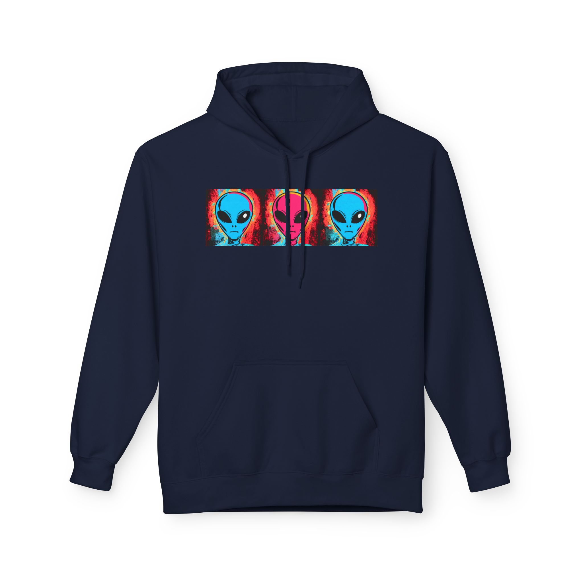 Alien Triptych Hoodie — Retro Psychedelic Extraterrestrial Graphic Pullover - Image 28