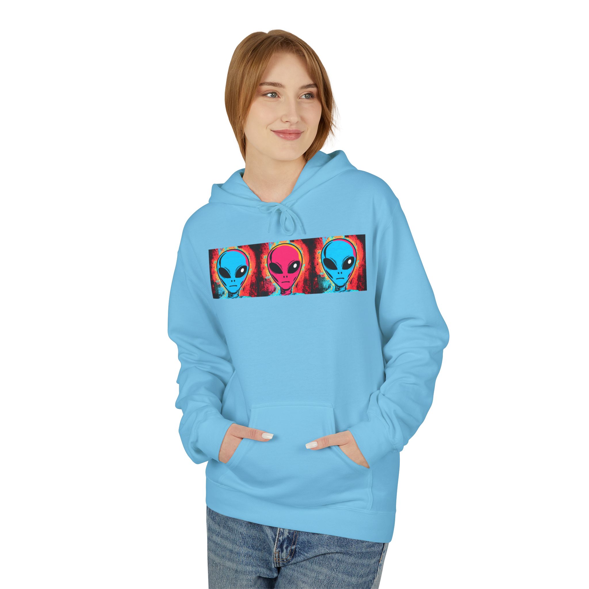 Alien Triptych Hoodie — Retro Psychedelic Extraterrestrial Graphic Pullover - Image 14