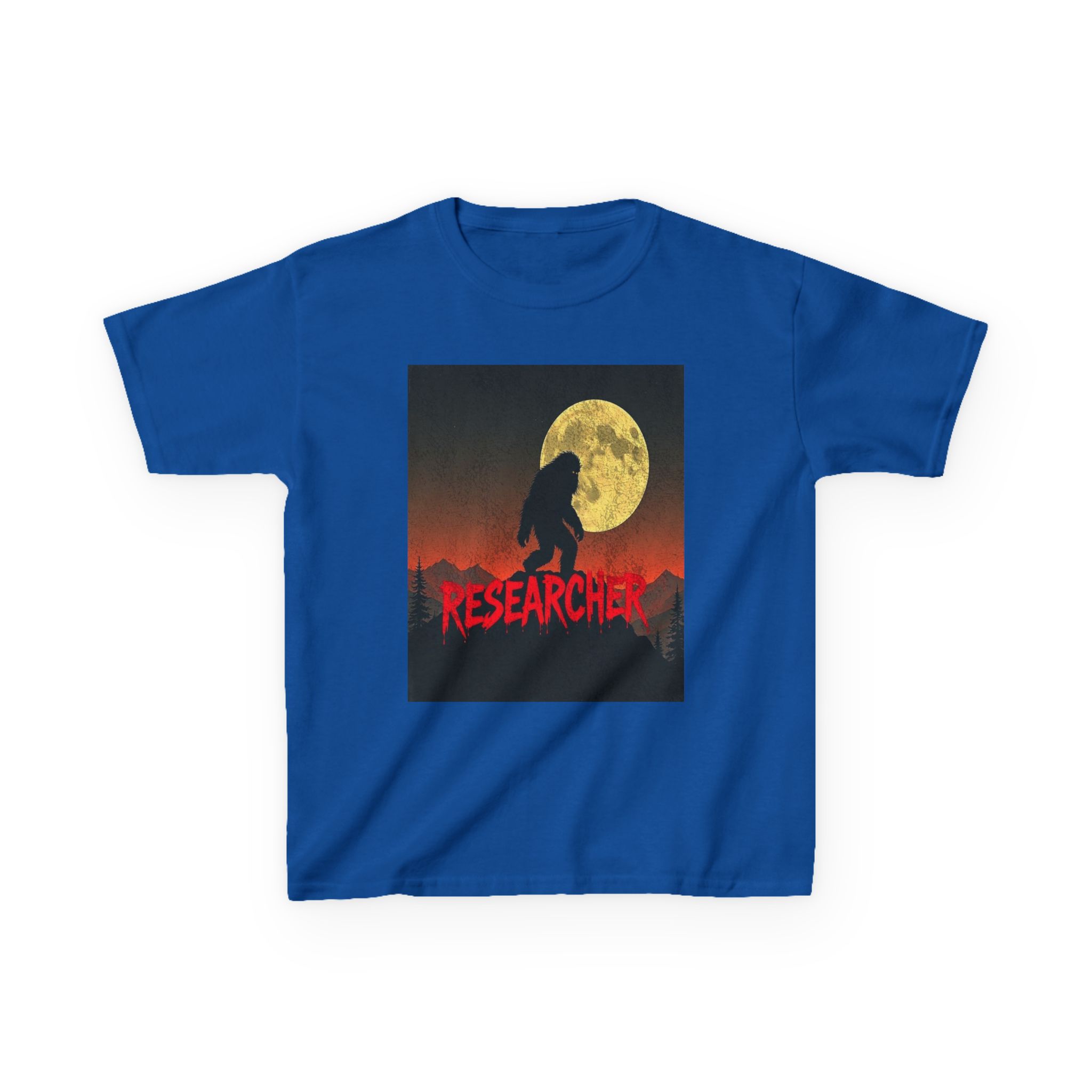 Bigfoot's Night Watch Kid's Heavy T-Shirt - Image 21