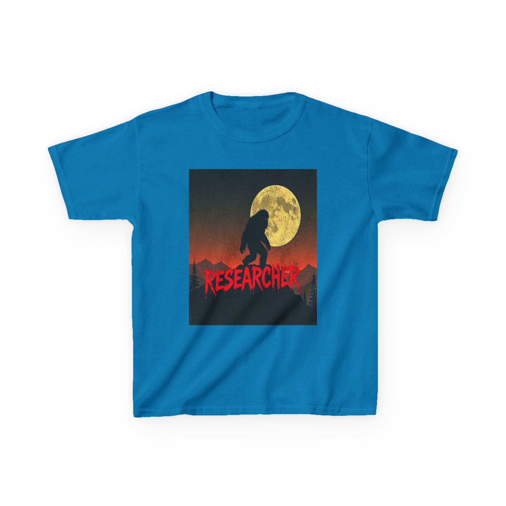 Bigfoot's Night Watch Kid's Heavy T-Shirt - Image 17
