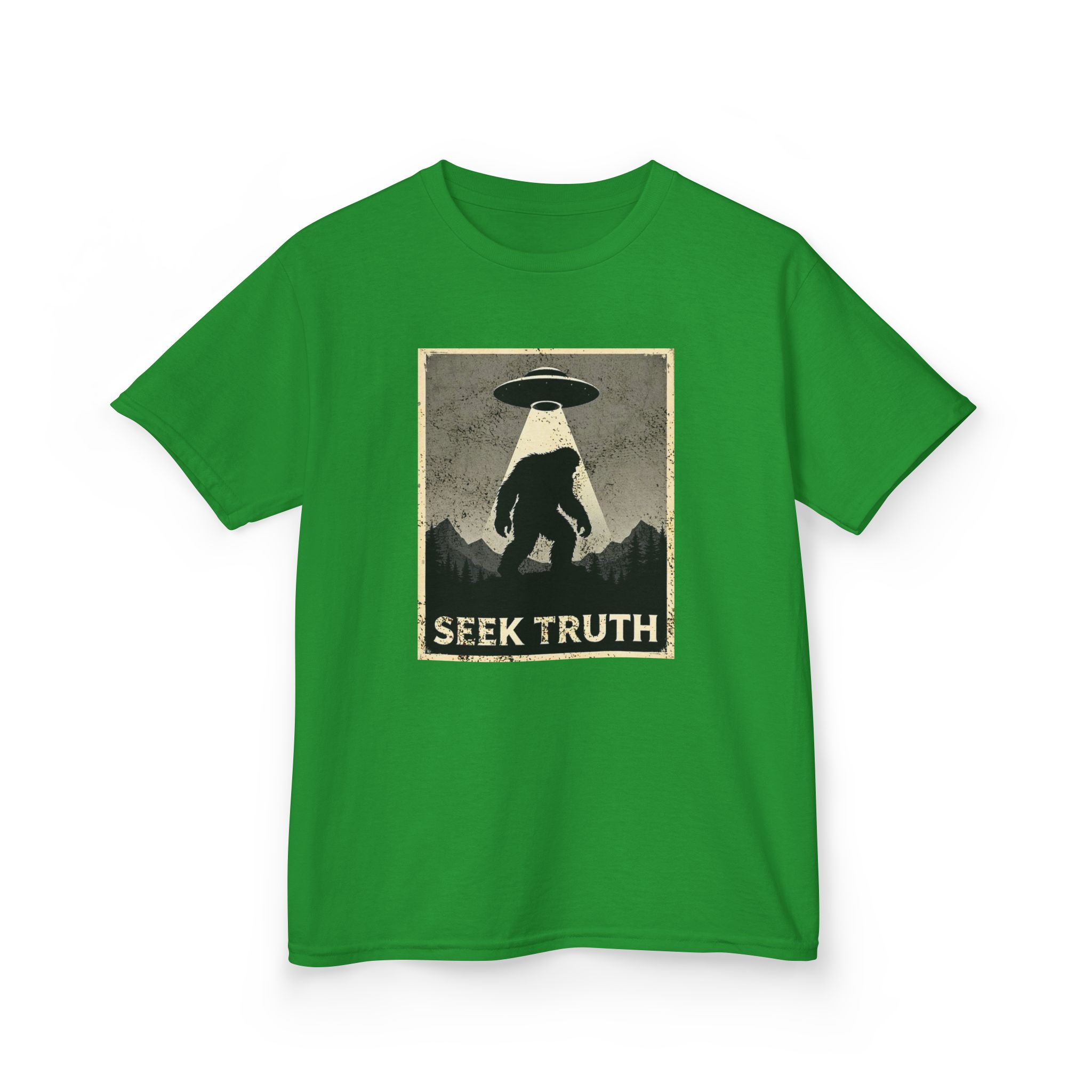 Kids "Seek Truth" Bigfoot Cryptid T-Shirt - Image 15
