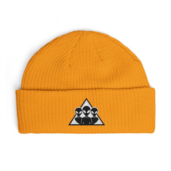 Embroidered Three Monkeys Cuff Beanie